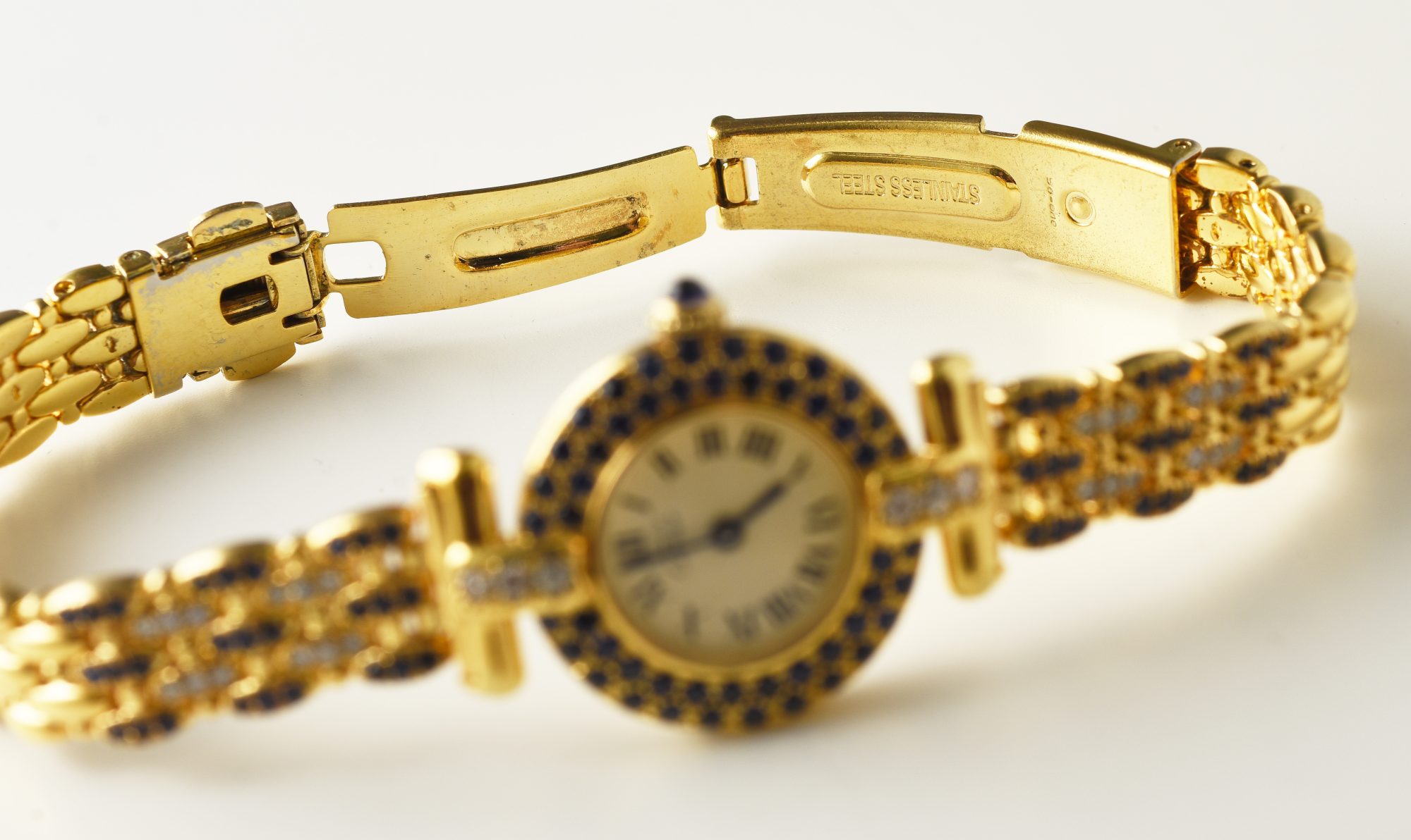 1988 Must de Cartier In Gold Vermeil over Silver w/Diamonds,Sapphires Ref.590002 w/papers - Image 9