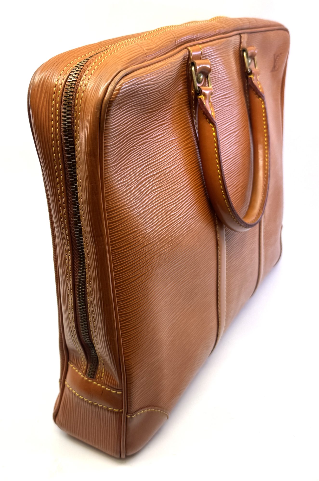 Authentic Louis Vuitton Epi Porte Jour Breifcase, Brown color Leather M54478 - Image 2