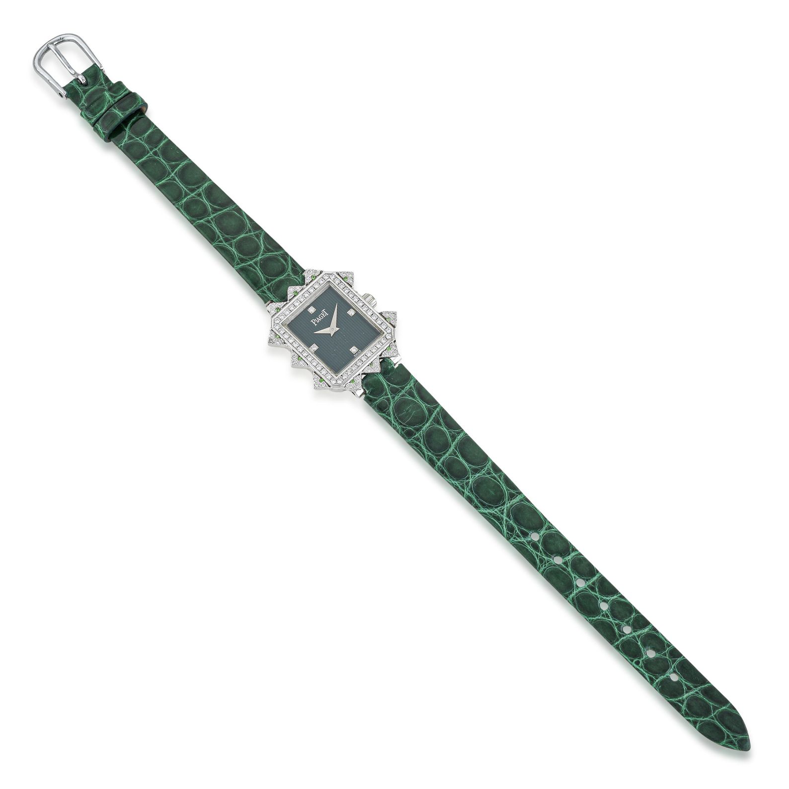 Vintage 1980s Ladies' Piaget watch in 18K White Gold w/Diamonds Ref.42405 M610D - Image 5