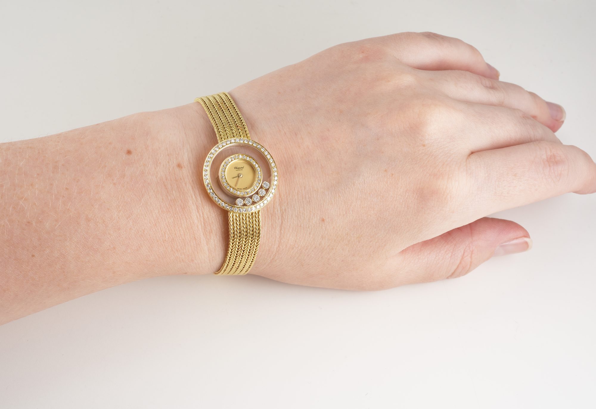 Ladies' Chopard Happy Diamonds 18K Yellow Gold Watch w/Diamonds Ref.4097; box - Image 2