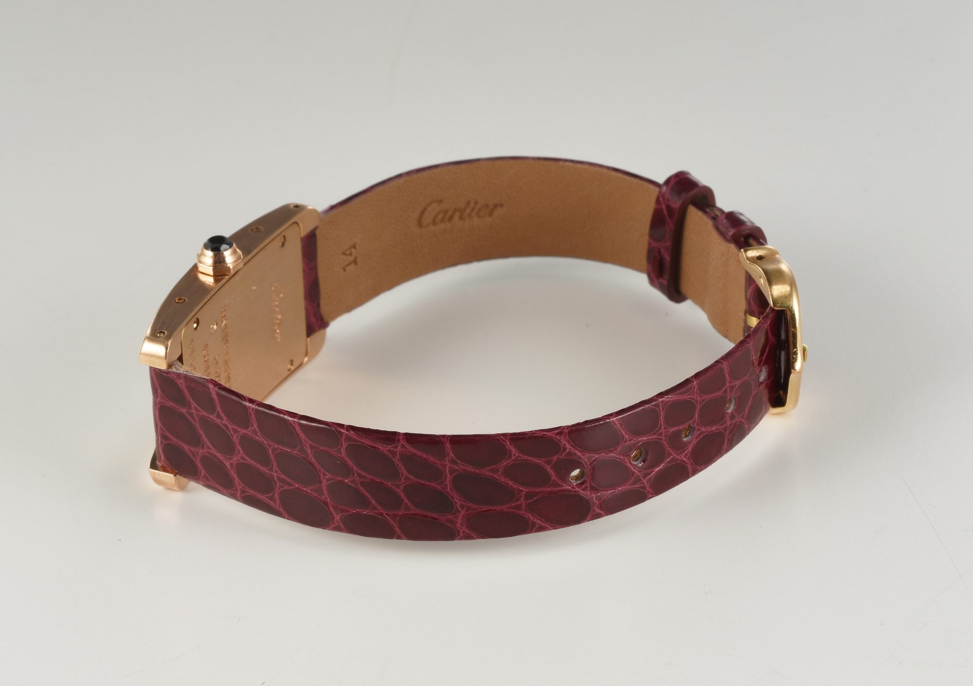 Vintage 1990s Ladies' Cartier Tank Americaine watch in 18K Rose Gold Ref.2503 /box - Image 9