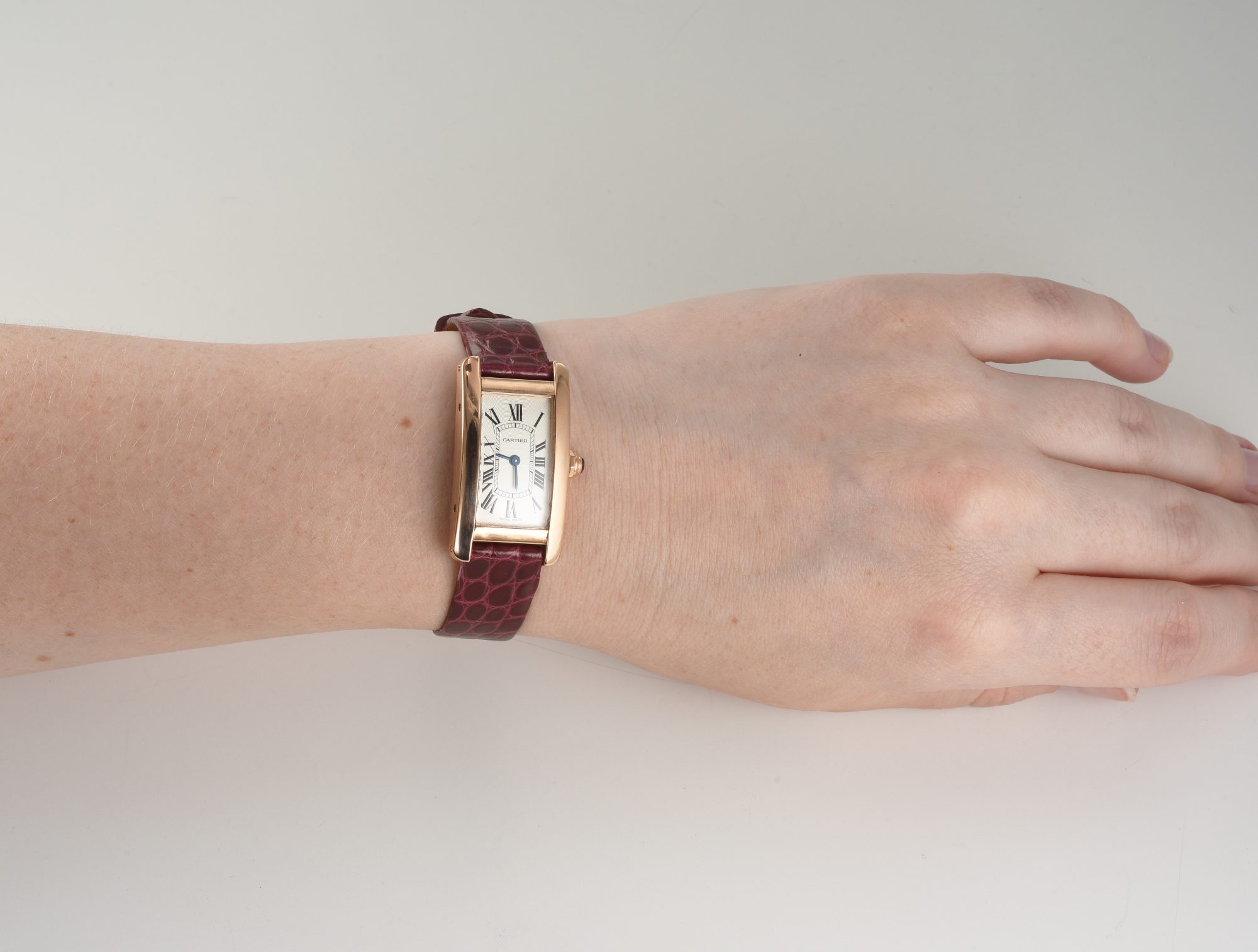 Vintage 1990s Ladies' Cartier Tank Americaine watch in 18K Rose Gold Ref.2503 /box - Image 2