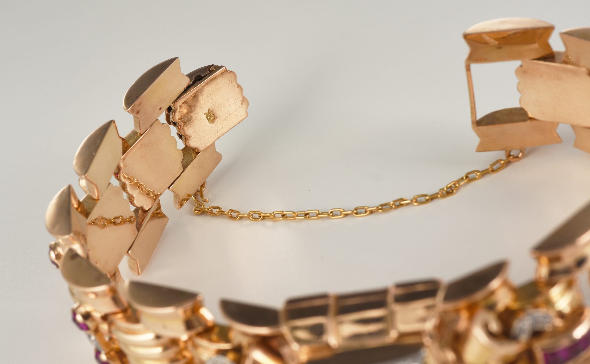 Vintage 1950s Ladies' Rolex Cocktail watch in 18K Rose Gold w/Diamonds,Rubies 48.4gm - Image 12