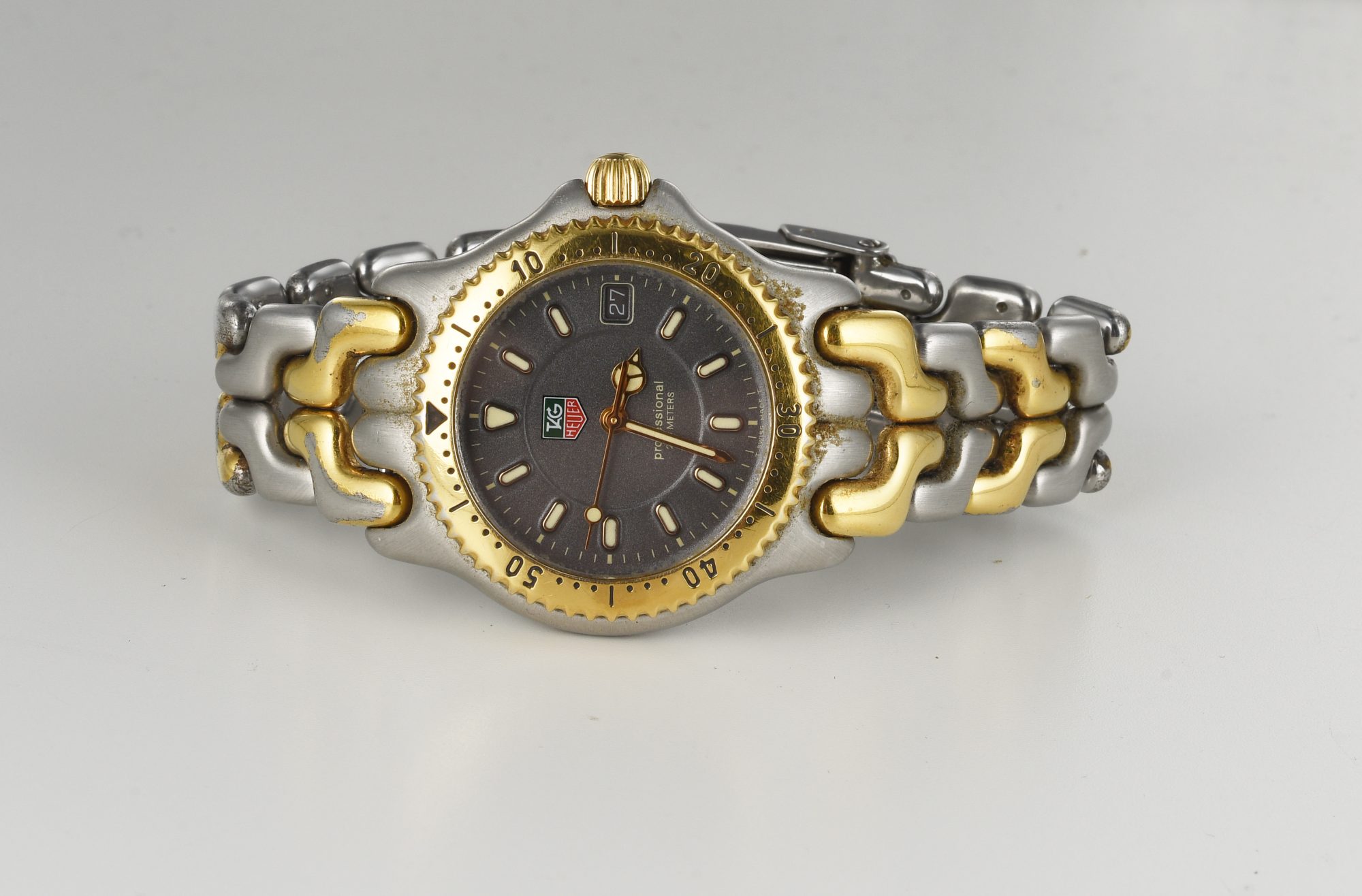 Vintage 1990s TAG Heuer Man's watch in Stainless Steel & Gold Plate Ref.S95.213 - Image 7