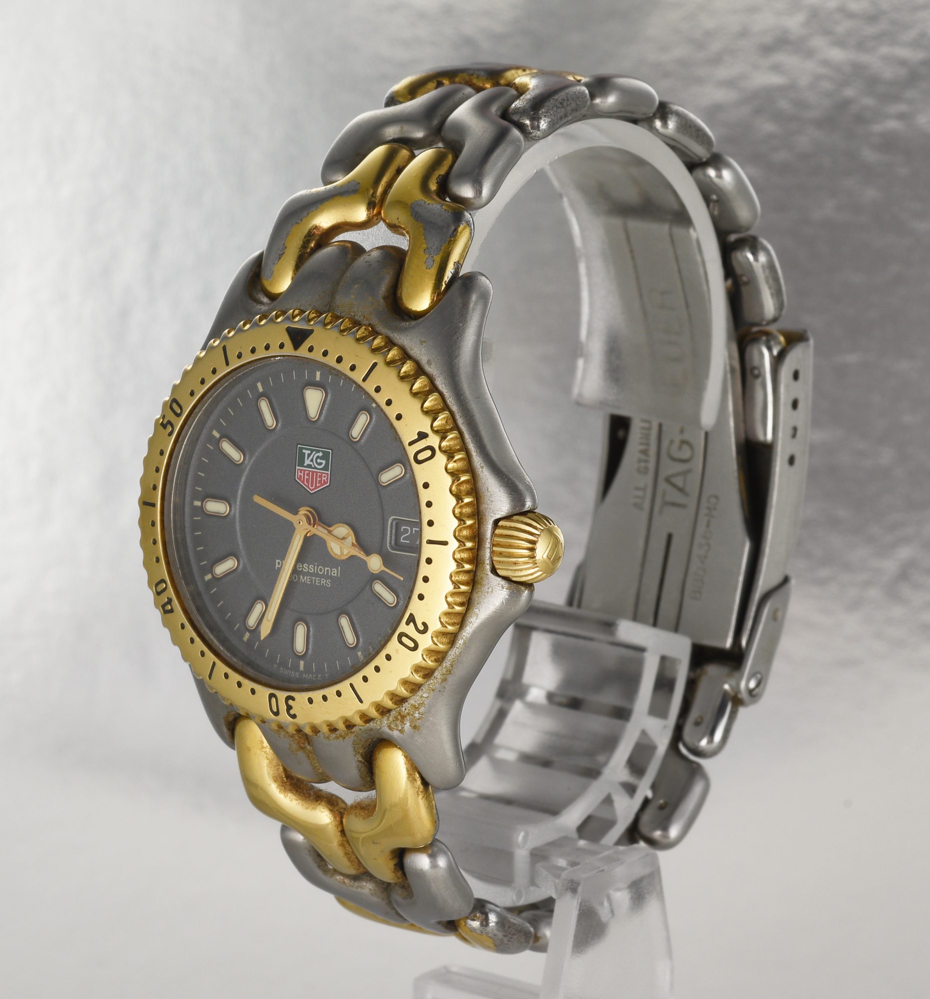 Vintage 1990s TAG Heuer Man's watch in Stainless Steel & Gold Plate Ref.S95.213 - Image 4