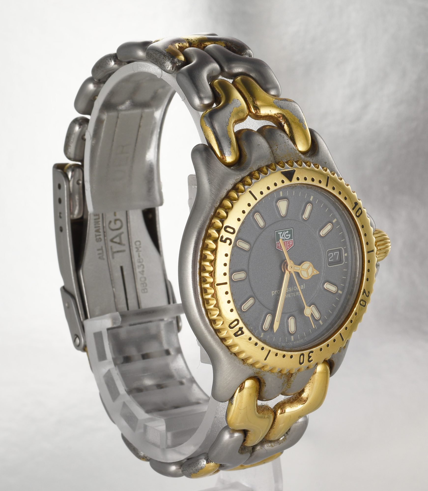 Vintage 1990s TAG Heuer Man's watch in Stainless Steel & Gold Plate Ref.S95.213 - Image 3