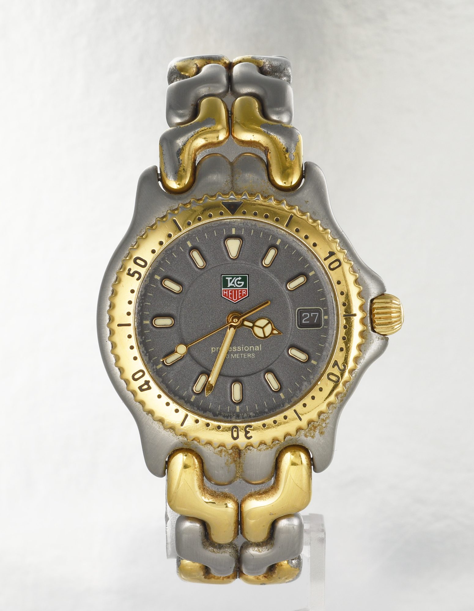 Vintage 1990s TAG Heuer Man's watch in Stainless Steel & Gold Plate Ref.S95.213 - Image 9
