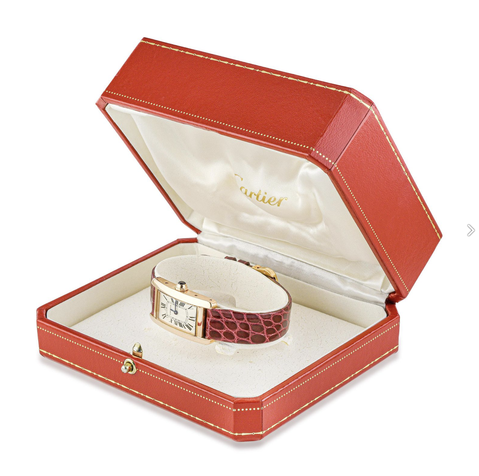 Vintage 1990s Ladies' Cartier Tank Americaine watch in 18K Rose Gold Ref.2503 /box - Image 5