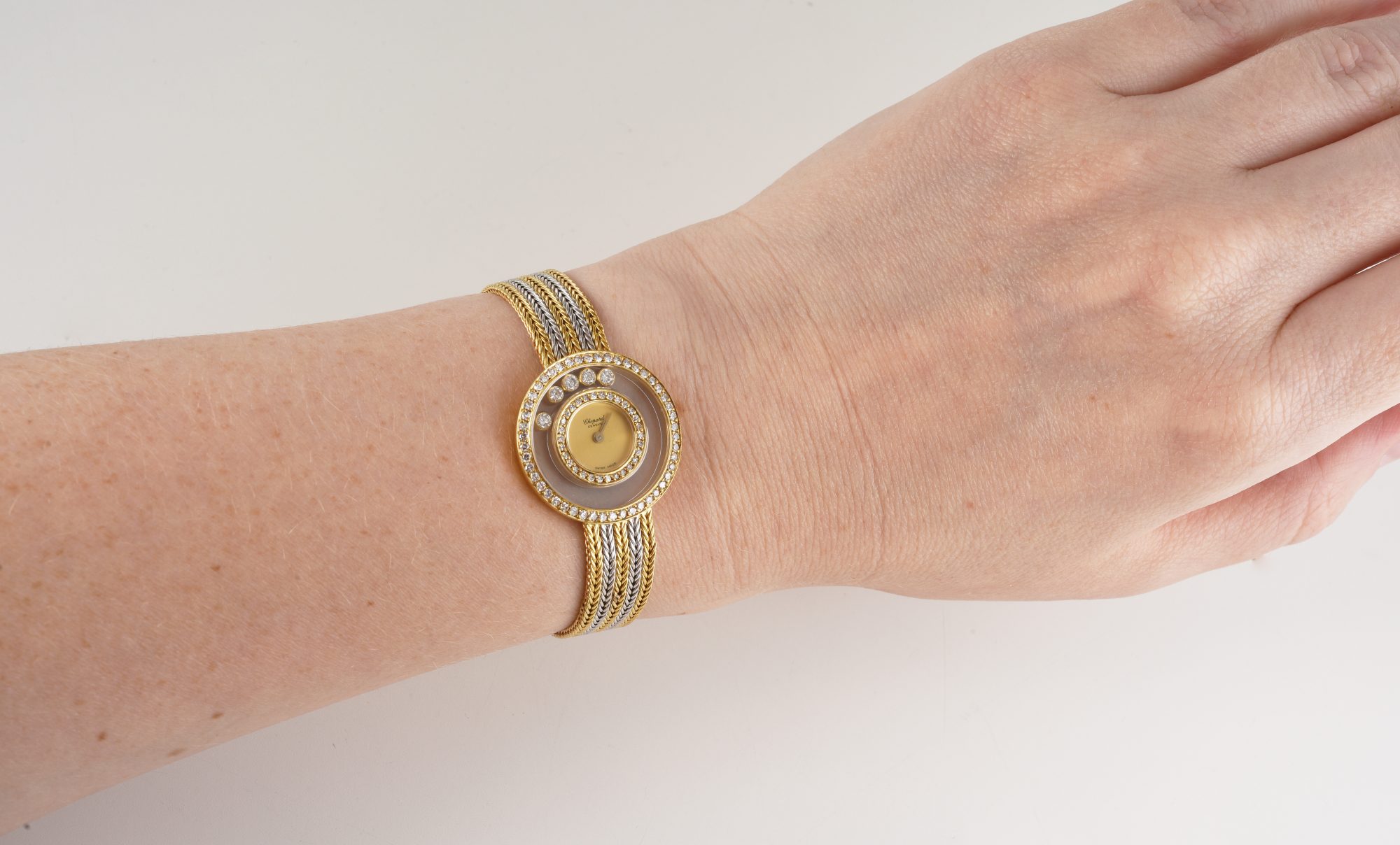 Ladies' Chopard Happy Diamonds 18K Yellow & White Gold Watch w/Diamonds Ref.4097 - Image 2