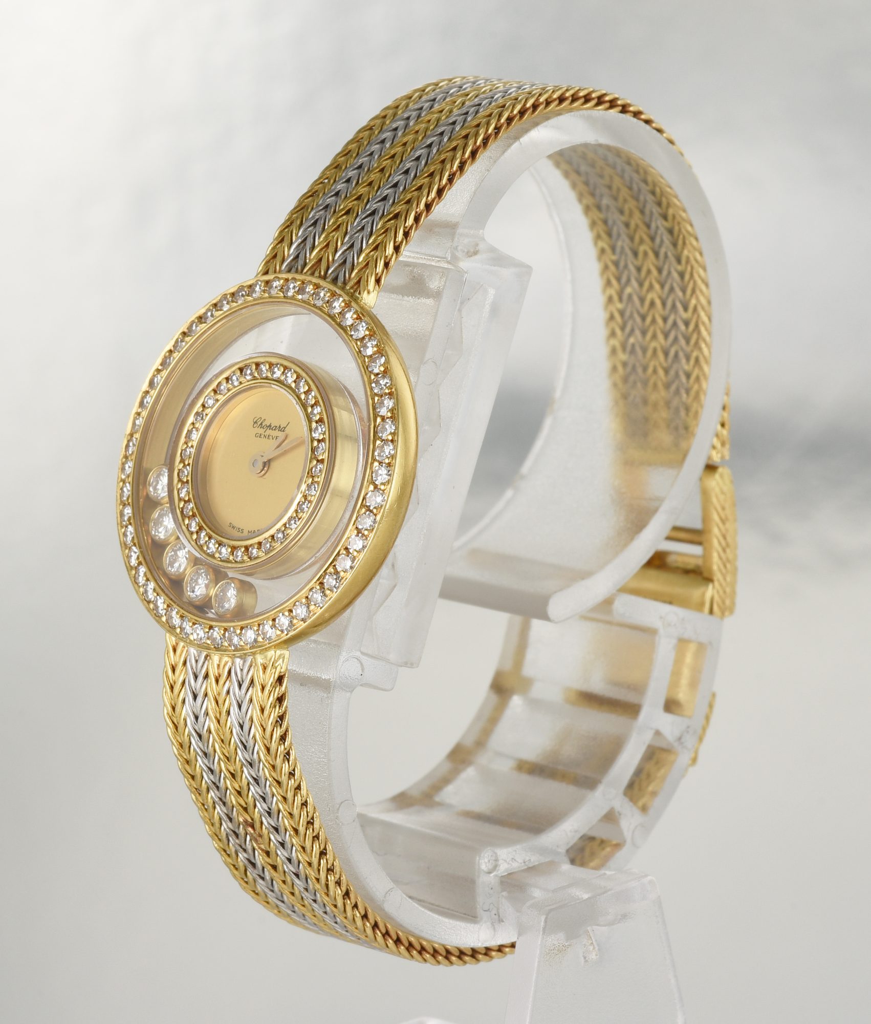 Ladies' Chopard Happy Diamonds 18K Yellow & White Gold Watch w/Diamonds Ref.4097 - Image 3