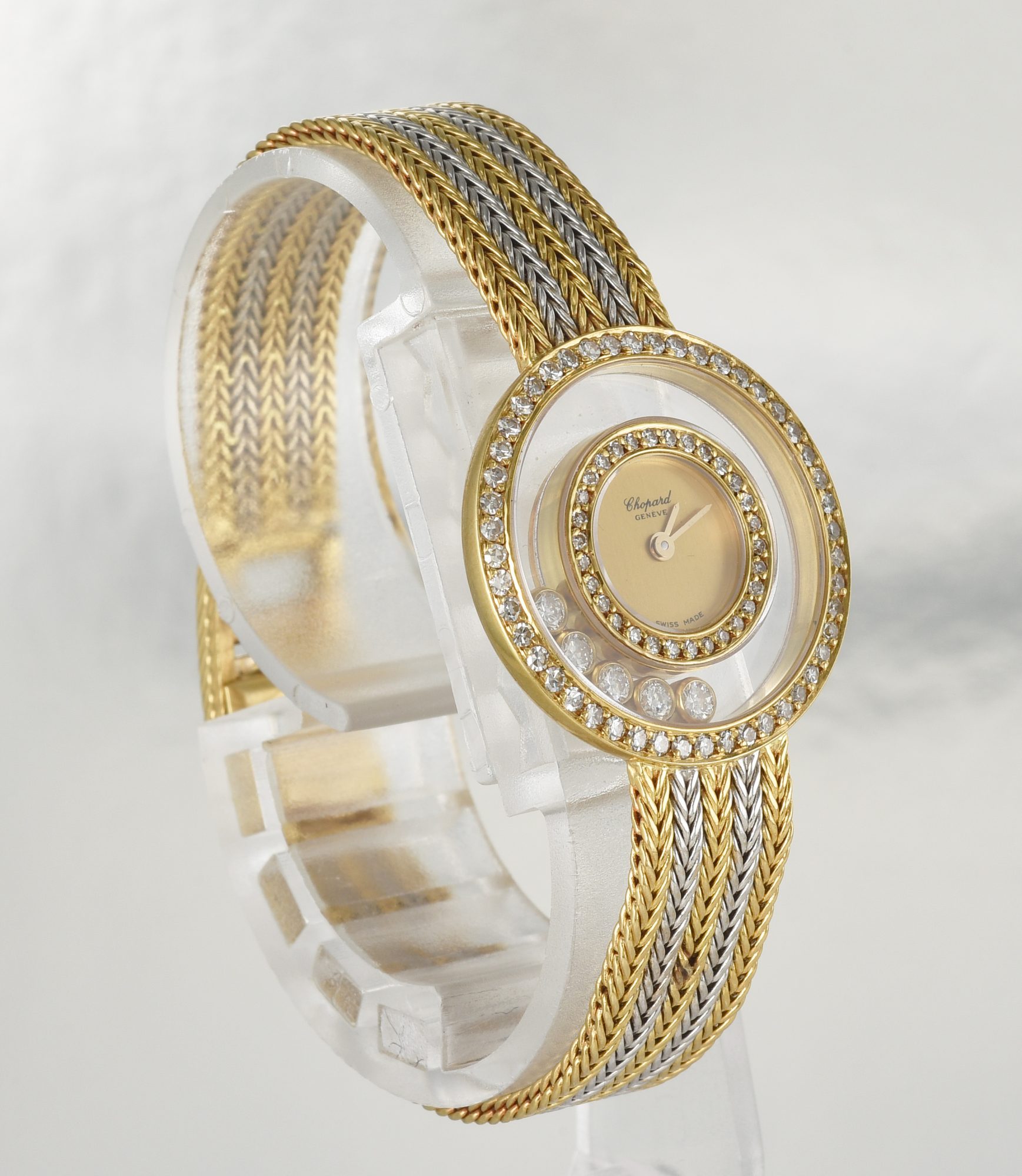 Ladies' Chopard Happy Diamonds 18K Yellow & White Gold Watch w/Diamonds Ref.4097 - Image 4