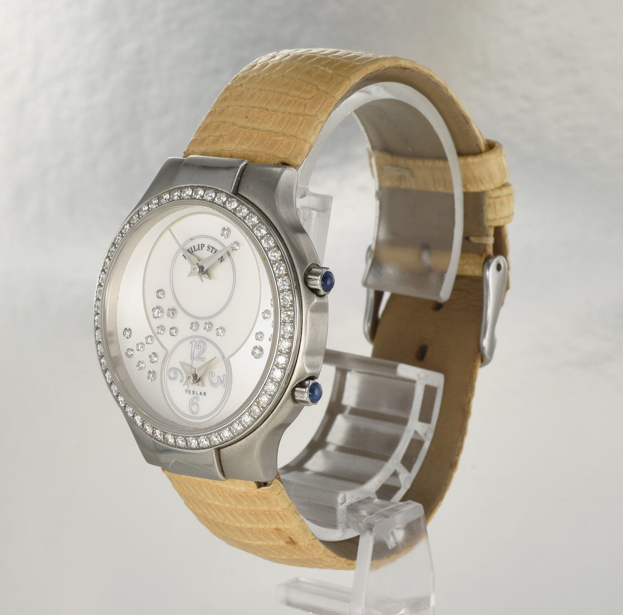 2000s Philip Stein Teslar Quartz watch in Stainless Steel w/Diamonds Ref.611 - Image 4