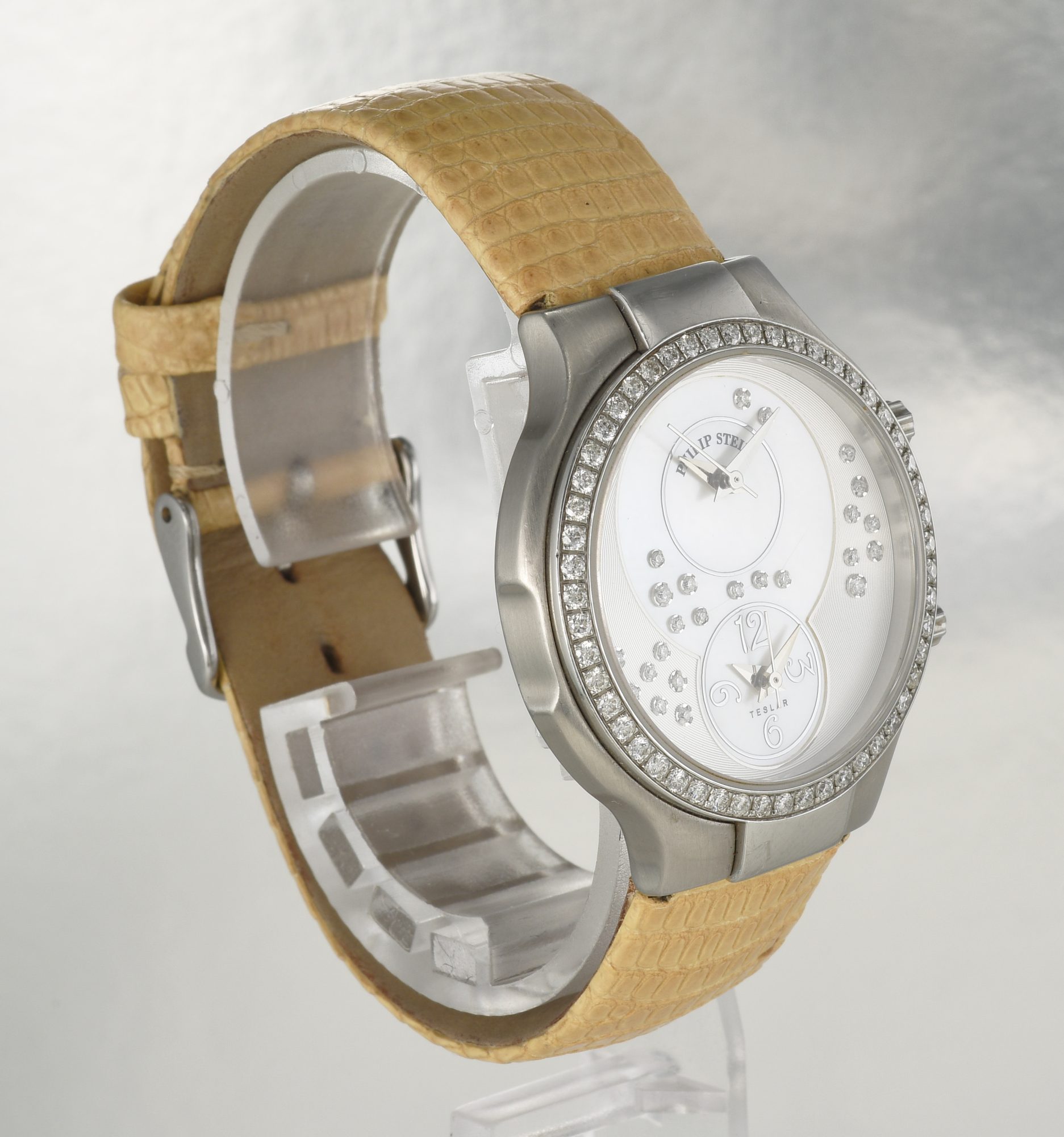 2000s Philip Stein Teslar Quartz watch in Stainless Steel w/Diamonds Ref.611 - Image 3