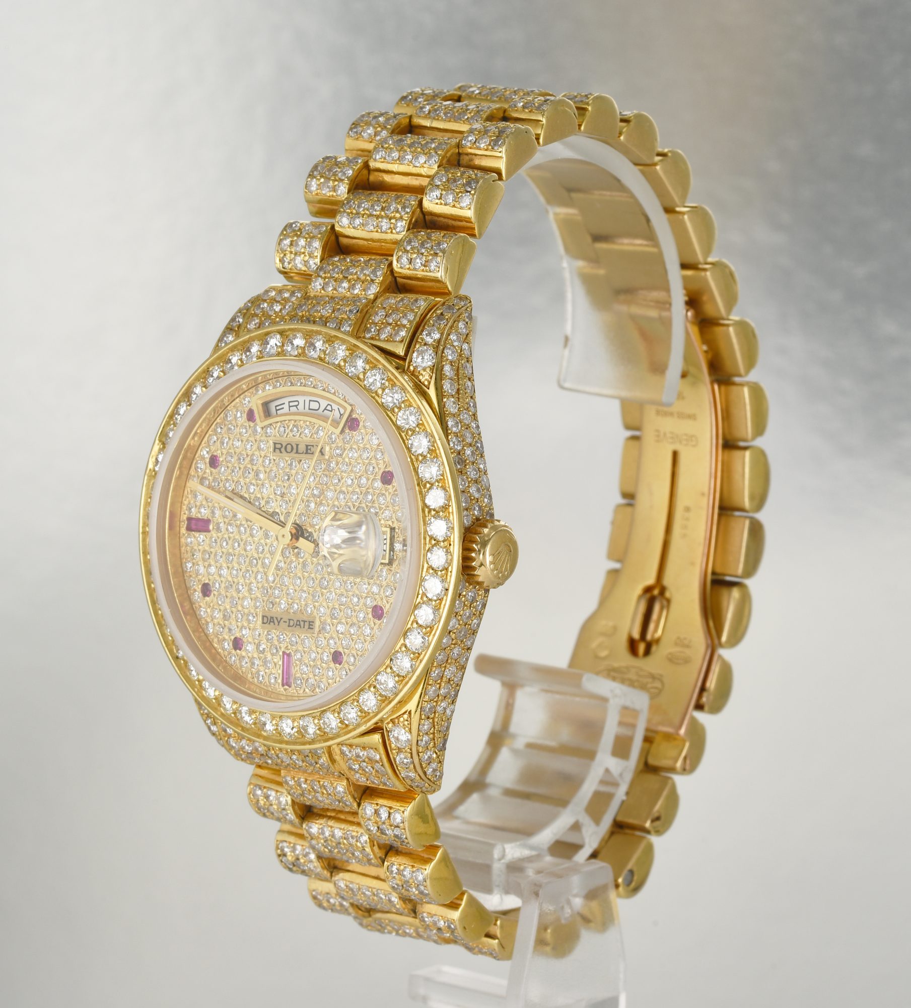 Men's Rolex Day-Date Automatic watch in 18K Yellow Gold with Diamonds Ref.18238 - Image 3