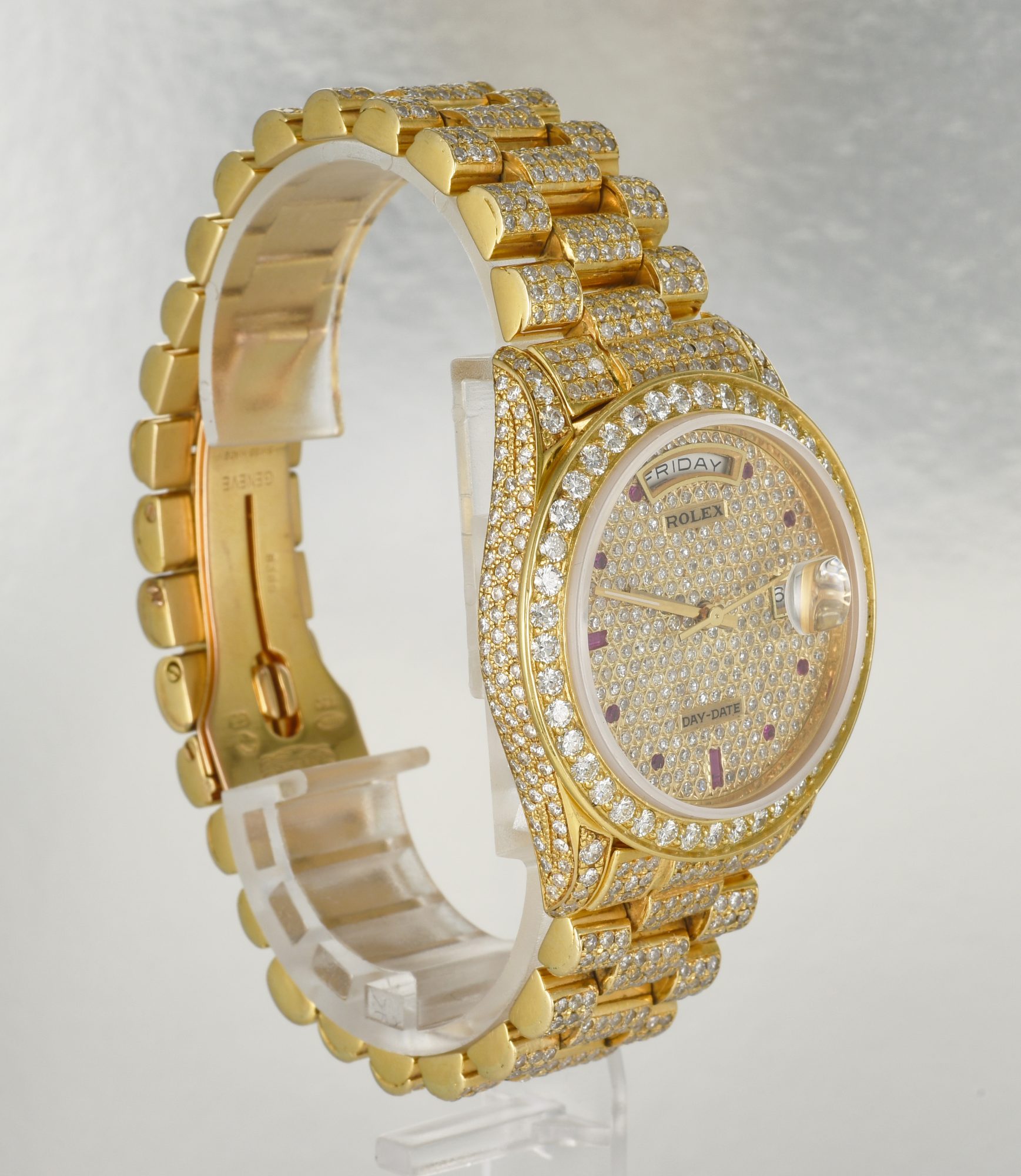 Men's Rolex Day-Date Automatic watch in 18K Yellow Gold with Diamonds Ref.18238 - Image 4