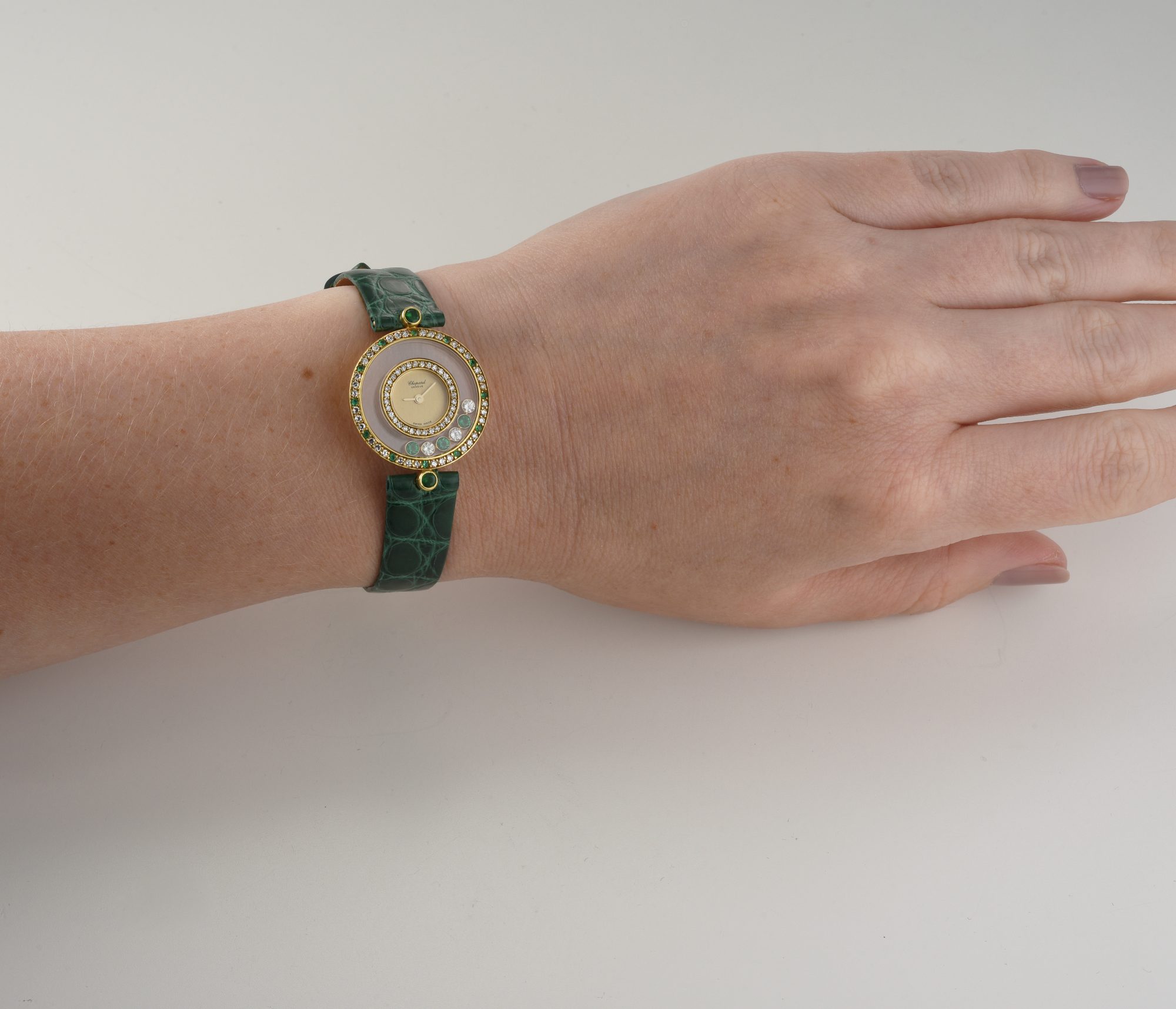 Ladies' Chopard Happy Diamonds 18K YG Watch w/Diamonds,Emeralds Ref.20/4191/22 - Image 11