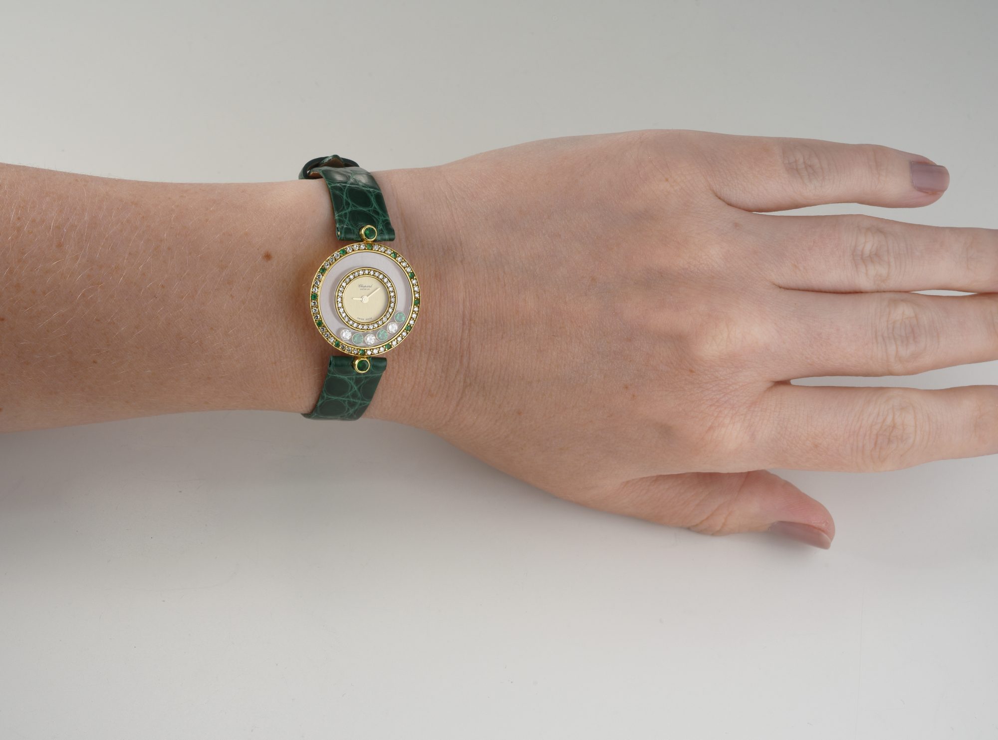 Ladies' Chopard Happy Diamonds 18K YG Watch w/Diamonds,Emeralds Ref.20/4191/22 - Image 2