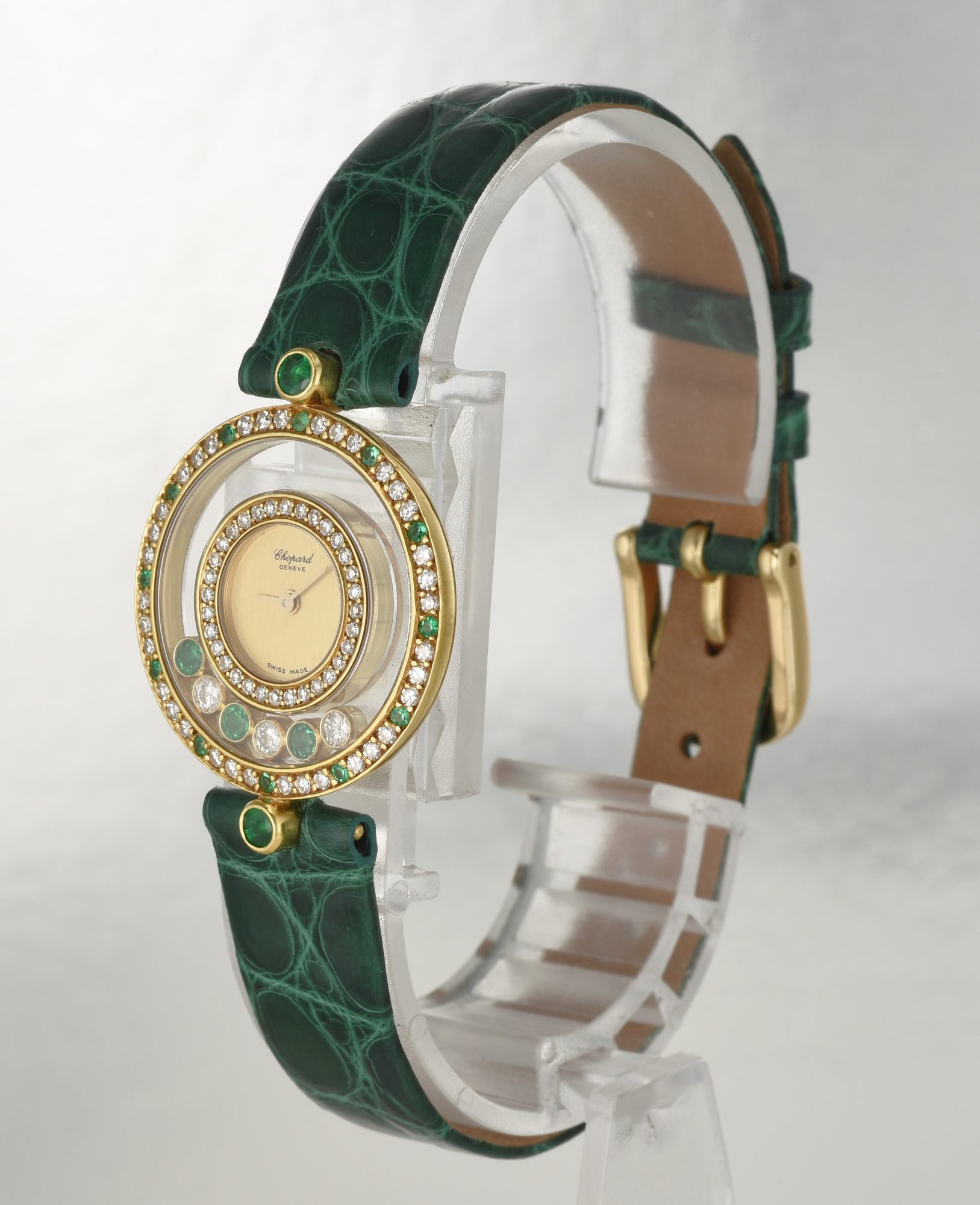 Ladies' Chopard Happy Diamonds 18K YG Watch w/Diamonds,Emeralds Ref.20/4191/22 - Image 4