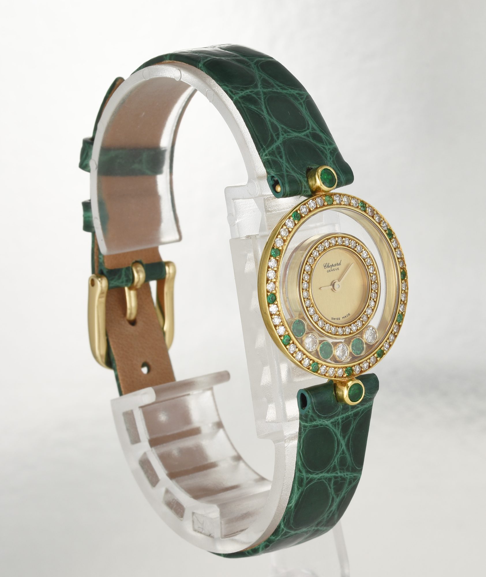 Ladies' Chopard Happy Diamonds 18K YG Watch w/Diamonds,Emeralds Ref.20/4191/22 - Image 3