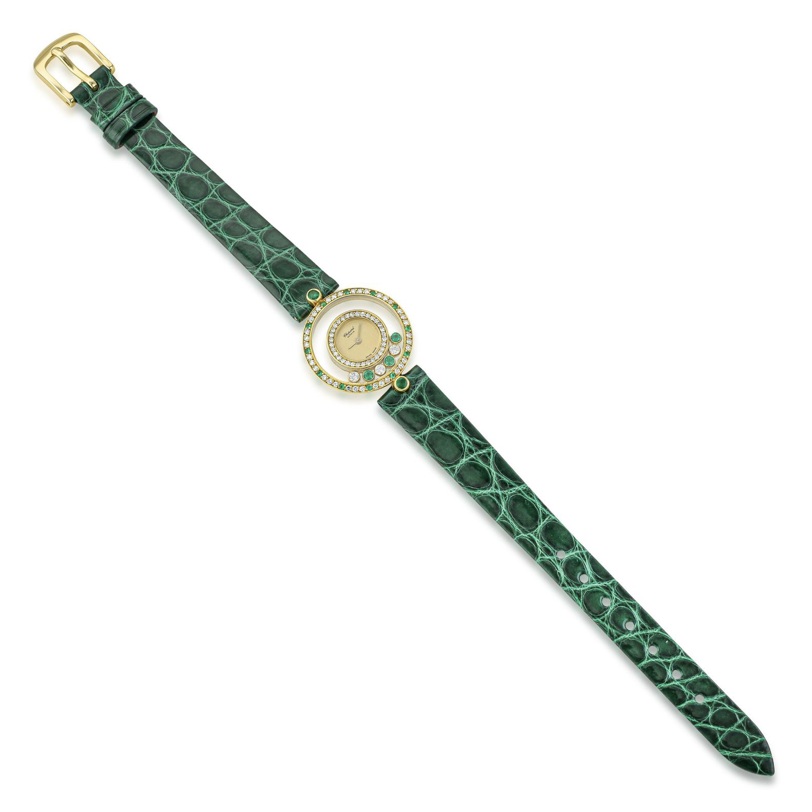 Ladies' Chopard Happy Diamonds 18K YG Watch w/Diamonds,Emeralds Ref.20/4191/22 - Image 5